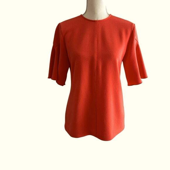 Victoria Victoria Beckham Flounce Hem Sleeve Top US 2 - Picture 6 of 11